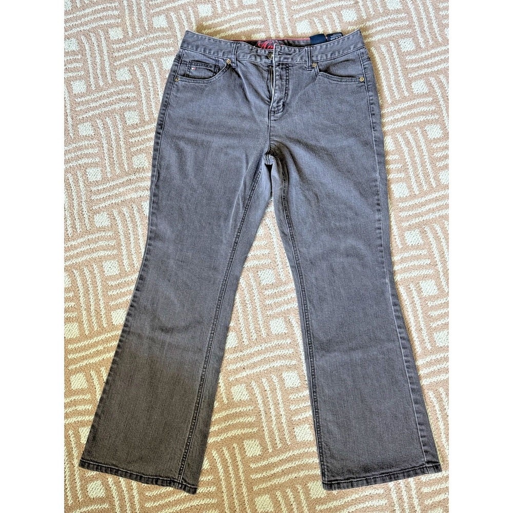 Tommy Hilfiger Women's 12A Black Bootcut Stretch Jeans 5 Pocket Cotton